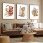 Wallity Huhu226 - Cuadro Decorativo Enmarcado MDF y Madera Maciza, 50 x 35 cm (3 Piezas)